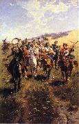 jozef brandt Cossack Spain oil painting artist